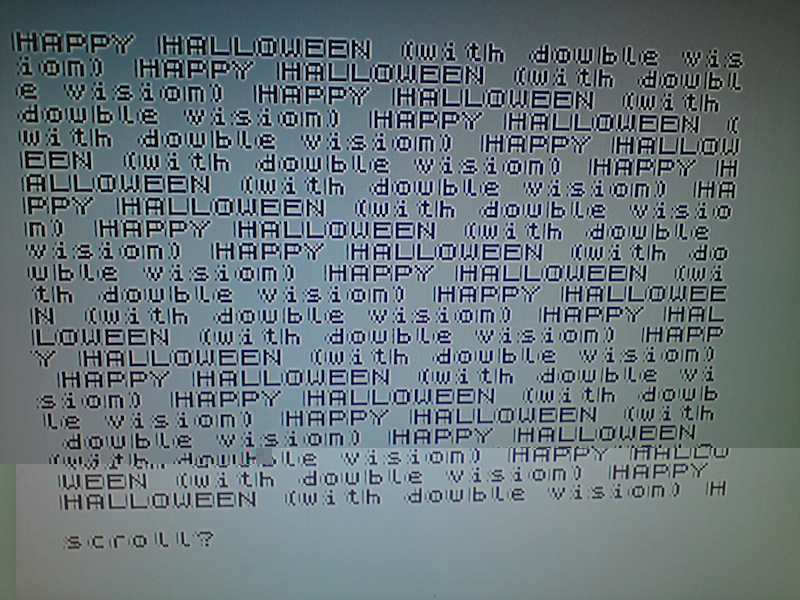 the mono data embedded in the program is double vision, the colour stuff fine